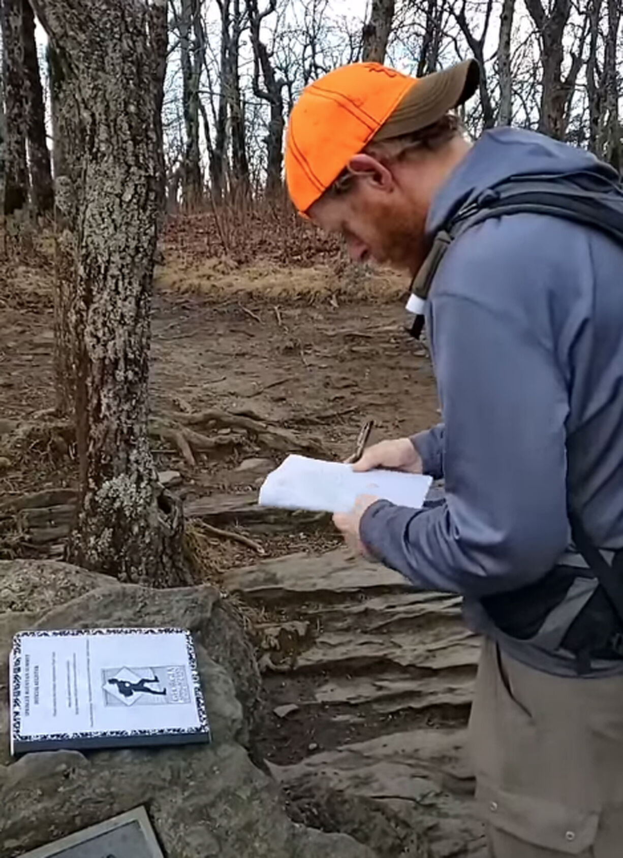 010721 David Schroerlucke signs log book